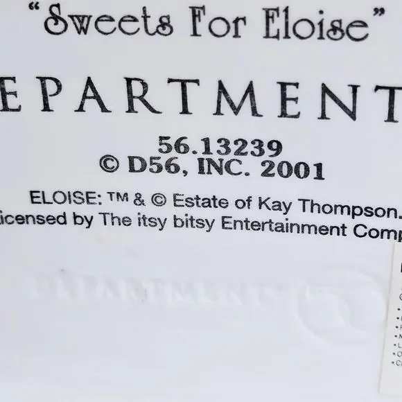 Eloise Cookie Jar from Department 56 striped Vintage y2k chair pets pink white - Picture 12 of 17